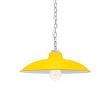 12" Sinclair, 500-Buttery Yellow, Mounting in 975-Galvanized, CSW-White Cloth Cord, Nostalgic Edison-Style Victorian 40 Watt Light Bulb
