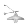 16" Bridgeport, 975-Galvanized, CGG-Standard Cast Guard, FST-Frosted Glass, G65 Gooseneck Arm