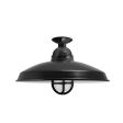 16" Bridgeport, 100-Black, TGG-Heavy Duty Cast Guard, FST-Frosted Glass