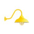 14" Chicago, 500-Buttery Yellow, CGG-Standard Cast Guard, RIB-Ribbed Glass, G15 Gooseneck