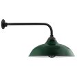 20" Chicago, 300-Dark Green, TGG-Heavy Duty Cast Guard, 100-Black, RIB-Ribbed Glass, G8 Gooseneck Arm, 100-Black