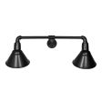 Dual Arm Fire Chief Sign Light, 10" Shades, 100-Black