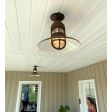 12" Wallaby Flush Mount, 605-Rust, No Cap, Clear Glass | Customer Submission