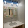 Industrial Guard Triple Vanity Light, 715-Delphite Blue, No Shade, Standard Cast Guard, Clear Glass | Customer Submission
