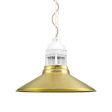 16" Wallaby, 997-Natural Raw Brass, Guard in 200-White, CSGW-Gold & White Cloth Cord, Mounting in 200-White