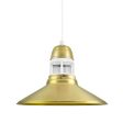 16" Wallaby, 997-Natural Raw Brass, With Cap Option, Guard in 200-White, RIB-Ribbed Glass, CSW-White Cloth Cord