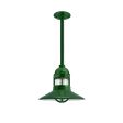 12" Wallaby LED, 307-Emerald Green, RIB-Ribbed Glass