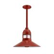 14" Wallaby LED, 400-Barn Red, RIB-Ribbed Glass