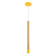 27" Alto Wooden Cylinder Pendant, Ash Wood, Cup in 500-Buttery Yellow, SWH-Standard White Cord
