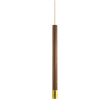 27" Alto LED, 997-Natural Raw Brass, Walnut Wood, CSGW-Gold & White Cloth Cord