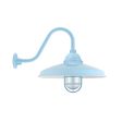 14" Bridgeport LED, 715-Delphite, CGG-Standard Cast Guard, RIB-Ribbed Glass, G15 Gooseneck Arm