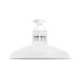 16" Brisbane LED, 200-White, RIB-Ribbed Glass
