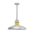 16" Brisbane, 975-Galvanized, Guard in 500-Buttery Yellow, RIB-Ribbed Glass