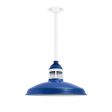 16" Brisbane LED, 700-Royal Blue, Guard in 200-White, RIB-Ribbed Glass, Mounting in 200-White