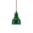 Fargo Pendant, 307-Emerald Green, Cup with Arms and No Switch, CSBB-Black & Brown Cloth Cord