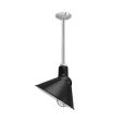 14" Fire Chief Nautical LED, 100-Black, CGG-Standard Cast Guard, 975-Galvanized, RIB-Ribbed Glass, Mounting in 975-Galvanized