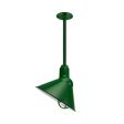 14" Fire Chief Nautical LED, 307-Emerald Green, CGG-Standard Cast Guard, RIB-Ribbed Glass