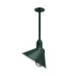 14" Fire Chief Nautical LED, 300-Dark Green, CGG-Standard Cast Guard, RIB-Ribbed Glass