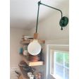 Downtown Minimalist Wooden Socket Swing Arm Sconce, Oak, 307-Emerald Green, G67 Arm | Customer Submission