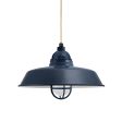 14" Rochester, 705-Navy, CGG-Standard Cast Guard, FST-Frosted Glass, CSGW-Gold & White Cloth Cord
