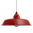 18" Rochester LED, 400-Barn Red, TGG-Heavy Duty Cast Guard, FST-Frosted Glass, CRZ-Red Chevron Cord