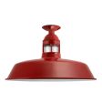 18" Sydney LED, 400-Barn Red, CLR-Clear Glass