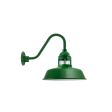 12" Sydney LED, 307-Emerald Green, FST-Frosted Glass, G26 Gooseneck Arm
