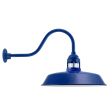 18" Sydney LED, 700-Royal Blue, RIB-Ribbed Glass, G22 Gooseneck Arm