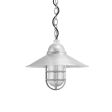 16" Syracuse, 975-Galvanized, CGG-Standard Cast Guard, RIB-Ribbed Glass, CSB-Black Cloth Cord