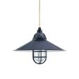 18" Syracuse, 705-Navy, CGG-Standard Cast Guard, RIB-Ribbed Glass, CSGW-Gold & White Cloth Cord