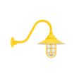 12" Syracuse, 500-Buttery Yellow, CGG-Standard Cast Guard, RIB-Ribbed Glass, G15 Gooseneck Arm