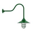 14" Syracuse, 307-Emerald Green, CGG-Standard Cast Guard, FST-Frosted Glass, G24 Gooseneck Arm