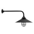 18" Syracuse, 100-Black, CGG-Standard Cast Guard, RIB-Ribbed Glass, G8 Gooseneck Arm