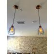 Minimalist Copper Cage Pendant, Black Cotton Twist, Wire Cage, 1910 Era 60w Edison Bulb | Customer Submission