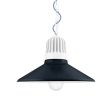 16" Touchdown, 705-Navy, Heat Sink in 200-White, Mounting in 200-White, CSUW-Blue & White Cloth Cord, FST-Frosted Glass