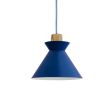 10" Manhattan LED, 700-Royal Blue, Ash Wood, CSUW-Blue & White Cloth Cord