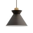 14" Manhattan LED, 615-Oil-Rubbed Bronze, Maple Wood, CSBB-Black & Brown Cloth Cord