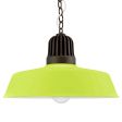 20" Scrimmage, 380-Chartreuse, Heat Sink in 600-Bronze, Mounting in 600-Bronze, SWH-Standard White Cord, FST-Frosted Glass