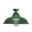 18" Chicago, 350-Porcelain Vintage Green, WGG-Wire Guard, 150-Black, RIB-Ribbed Glass