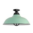 18" Chicago, 355-Porcelain Jadite, Mounting in 150-Black, TGG-Heavy Duty Cast Guard, 150-Black, RIB-Ribbed Glass