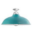 20" Chicago LED, 390-Teal, Mounting in 975-Galvanized, CGG-Standard Cast Guard, 975-Galvanized, FST-Frosted Glass