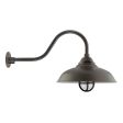16" Chicago, 600-Bronze, FST-Frosted Glass, G22 Gooseneck Arm