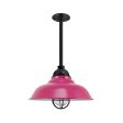 16" Chicago, 490-Magenta, CGG-Standard Cast Guard, 100-Black, RIB-Ribbed Glass, Mounting in 100-Black