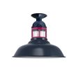 16" Outback LED, 705-Navy, Guard in 490-Magenta, RIB-Ribbed Glass