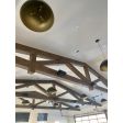 28" Loma, Exterior in 105-Textured Black, Interior in 930-Painted Aged Brass, Black Cloth Cord, 10ft Cable, Customer Modification | Photo Courtesy of Customer