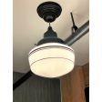 Primary LED Schoolhouse Pendant, Small Opaque, 106-Matte Black, Black and White Cloth Cord, Triple Painted Band, 100-Black | Customer Submission