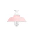 12" Rochester, 480-Blush Pink, Mounting in 200-White, WGG-Wire Guard, RIB-Ribbed Glass