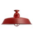 18" Rochester, 400-Barn Red, CGG-Standard Cast Guard, FST-Frosted Glass