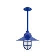 14" Syracuse LED, 700-Royal Blue, TGG-Heavy Duty Cast Guard, FST-Frosted Glass
