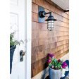 Industrial Guard Sconce, 100-Black, Flared Shade, Standard Cast Guard, Clear Glass, Dawn to Dusk Photocell | Photo Courtesy of @most_lovely_things